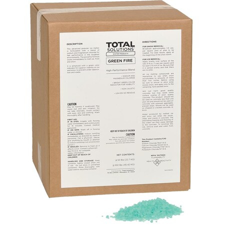 Total Solutions Green Fire Ice Melter, 50 lb. Box #1603